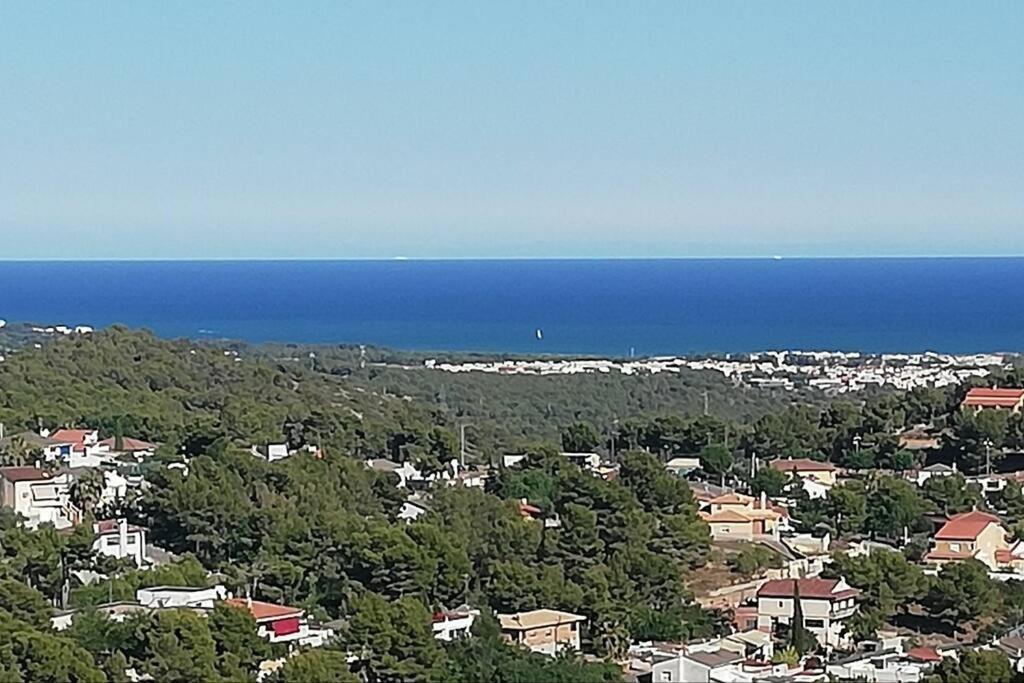 MAS DEL VENT- Barbacoa, jardín, piscina privada y vistas a mar Cunit Exterior foto